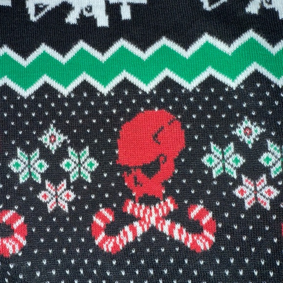 UNISEX MAGPUL CHRISTMAS UGLY BLACK CARDIGAN SWEATER - XL -funny - Picture 3 of 10